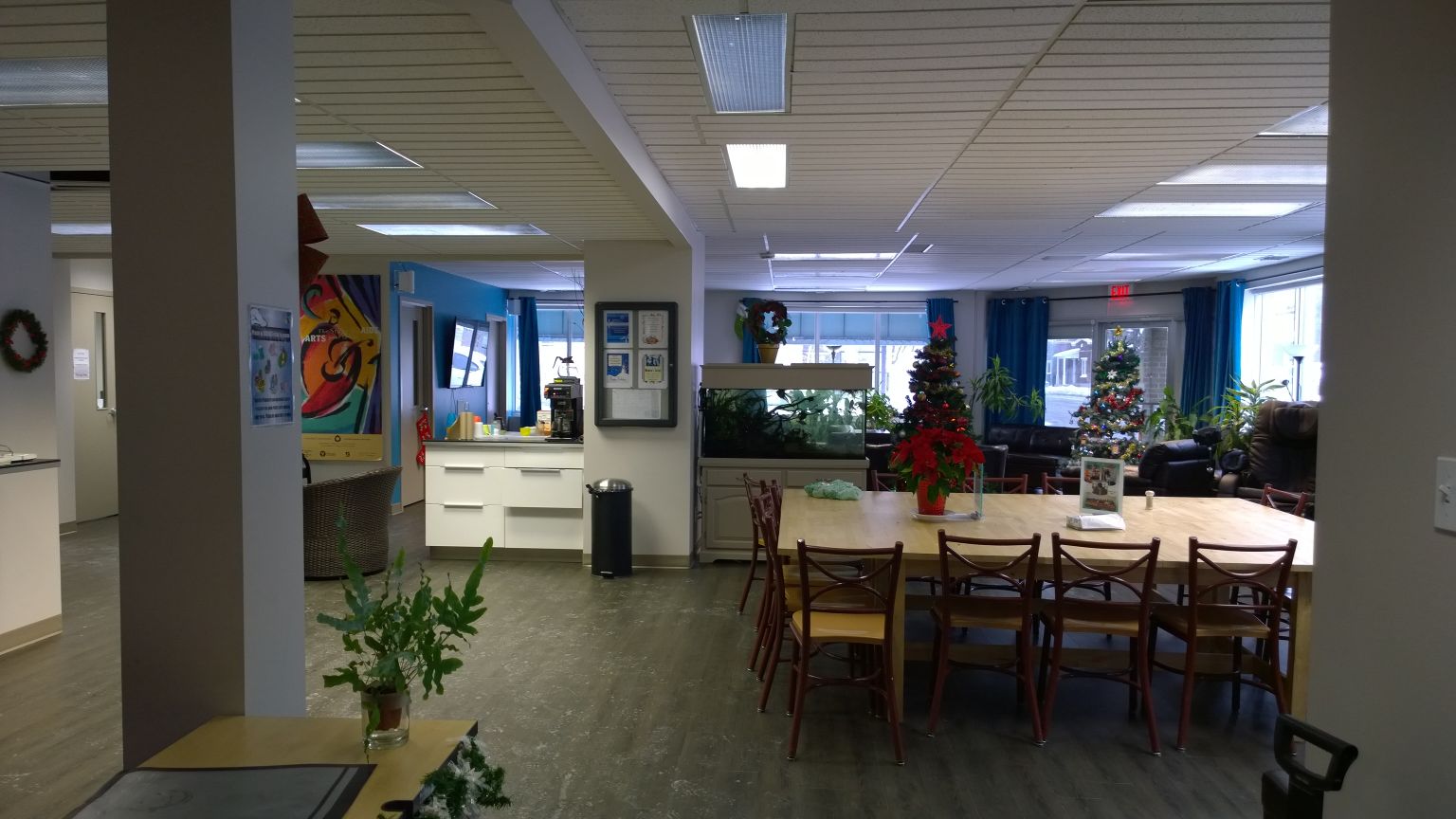 Interior view of the AIDS Committee of Ottawa drop-in centre, known as the Living Room.
